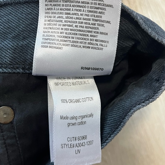 Agolde Liv Black Denim Mini Skirt - Picture 5 of 11